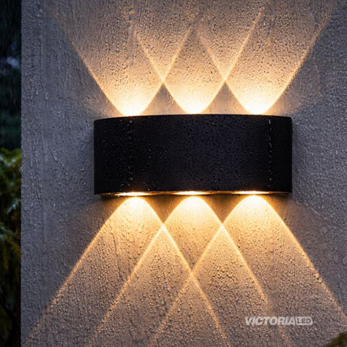 APLIQUE DE PARED IP65 6*1W 3000K NEGRO 170*80MM AC85-265V