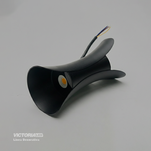 APLIQUE DE PARED IP65 2*5W 3000K NEGRO 150*70MM AC85-265V