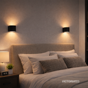 APLIQUE DE PARED IP20 5W 3000K NEGRO 105*100MM AC85-265V