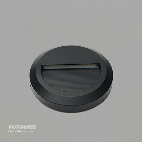 APLIQUE DE PARED IP65 2W 3000K NEGRO 150MM