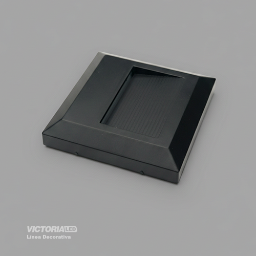 APLIQUE DE PARED IP65 2W 3000K NEGRO 125*125MM