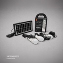 KIT SOLAR PORTATIL LINTERNA/3FOCOS3W/USB