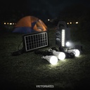 KIT SOLAR PORTATIL LINTERNA/3FOCOS3W/USB