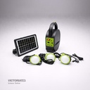 KIT SOLAR PORTATIL LINTERNA/3FOCOS3W/USB/RADIO/MP3/BLUETOOTH