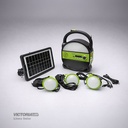 KIT SOLAR PORTATIL LINTERNA/3FOCOS3W/USB/RADIO/MP3/BLUETOOTH
