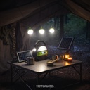 KIT SOLAR PORTATIL LINTERNA/3FOCOS3W/USB/RADIO/MP3/BLUETOOTH