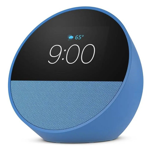 PARLANTE AMAZON ALEXA ECHO SPOT RELOJ AZUL