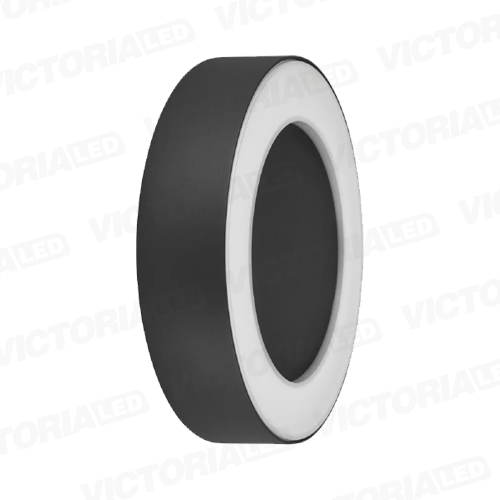 APLIQUE DE PARED IP54 12W 3000K NEGRO 200*200MM