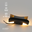 APLIQUE DE PARED IP65 2*5W 3000K NEGRO 150*70MM AC85-265V