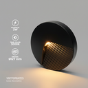 APLIQUE DE PARED IP65 2W 3000K NEGRO 150MM
