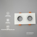 CARCASA CUADRADA 172X92X30MM BLANCO 50U/C