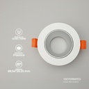 CARCASA REDONDA 90X30MM BLANCO/SILVER 100U/C