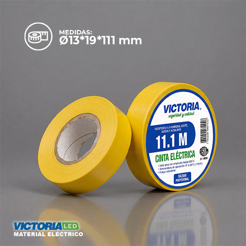 CINTA ELECTRICA AMARILLO 0.13X19X11.1M FUEGO RETARDANTE 250U