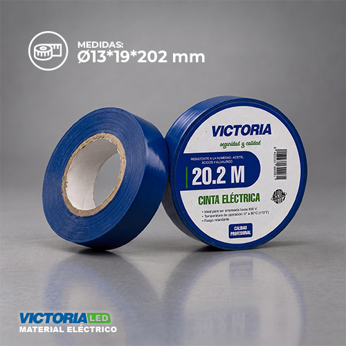 CINTA ELECTRICA AZUL 0.13X19X20.2M FUEGO RETARDANTE 200U