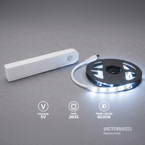 CINTA LED 1M 2835 8MM CON SENSOR 6500K