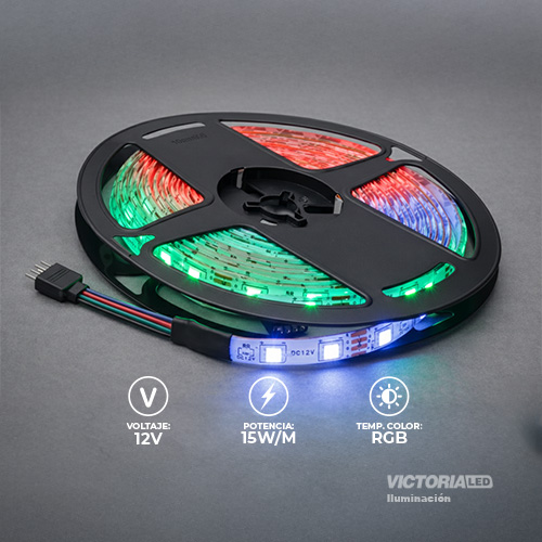 CINTA LED 5M RGB IP44 CON CONTROL