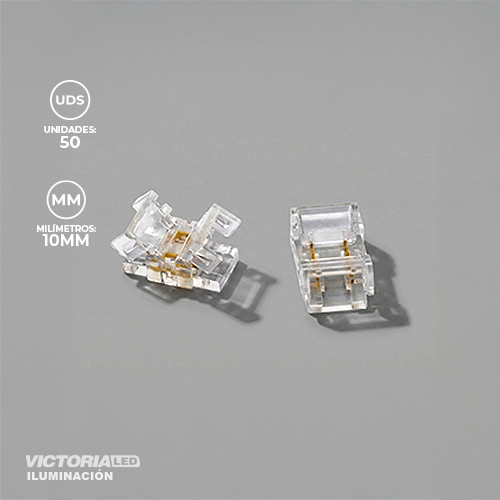 CONECTOR CINTA LED 110V 8MM LINEAL 100PZAS