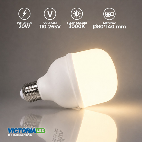 FOCO LED EVA 20W 85-265V 3000K 50U/C