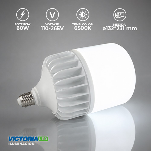 FOCO LED EVA 80W 85-265V 6500K 20U/C