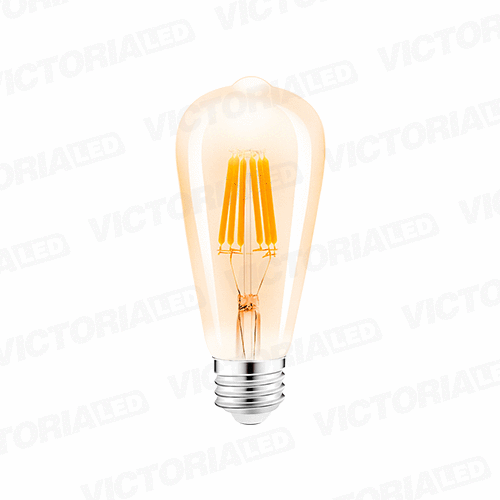 FOCO LED DECORATIVO VINTAGE 8W E27 110V AMBAR 100U/C