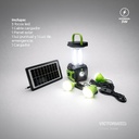 KIT SOLAR PORTATIL LINTERNA/3FOCOS3W/USB