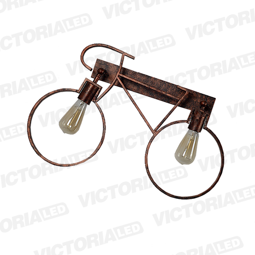 LAMPARA DECORATIVA 2*E27 METAL NEGRO