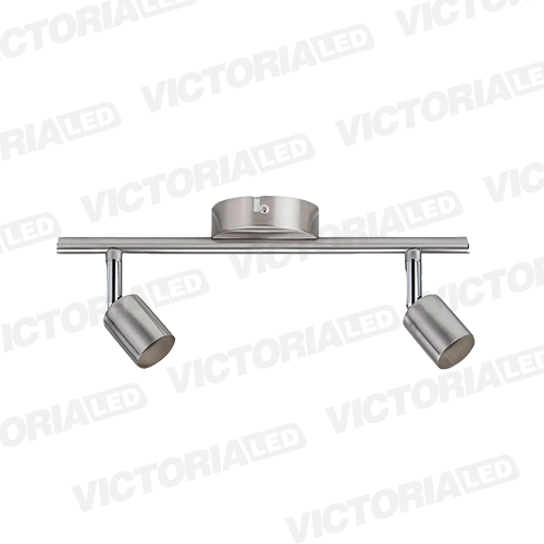 LAMPARA DECORATIVA 2*GU10 METAL NIQUELADO