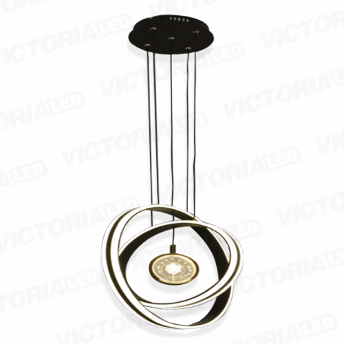 LAMPARA DECORATIVA DE TECHO LED 53W 3000K ALUM/ACRILICO BLACK
