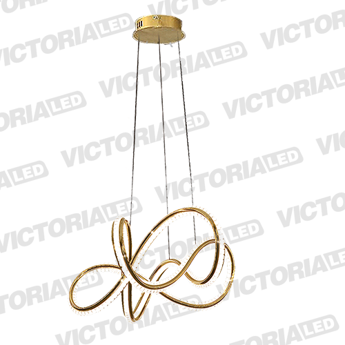 LAMPARA DECORATIVA DE TECHO LED 80W DORADO