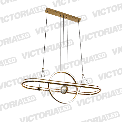 LAMPARA DECORATIVA DE TECHO LED 82W DORADO