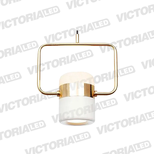 LAMPARA DECORATIVA DE TECHO LED ACRILICO DORADO