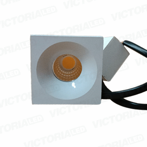 OJO DE BUEY 3W 3500K CUADRADO BLANCO 100U/C