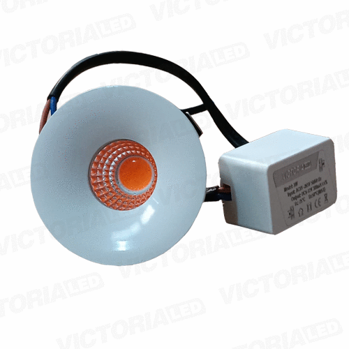 OJO DE BUEY 3W FUCSIA REDONDO BLANCO 200U/C