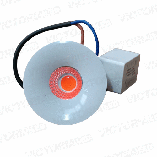 OJO DE BUEY 3W ROJO REDONDO BLANCO 200U/C