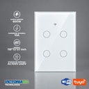 SMART INTERRUPTOR 4CH WIFI TUYA BLANCO 86U/C