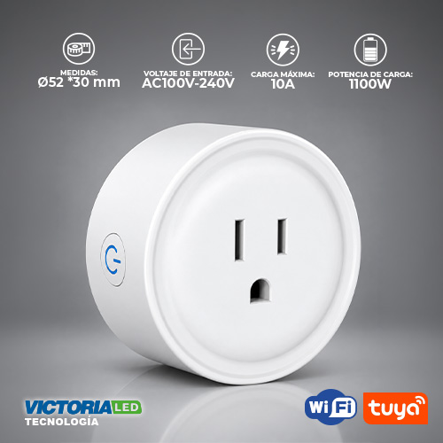 SMART TOMACORRIENTE WIFI TUYA AC100V-240V 10A 160U/C
