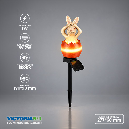 SOLAR ESTACA 3000K CONEJO DE PASCUA