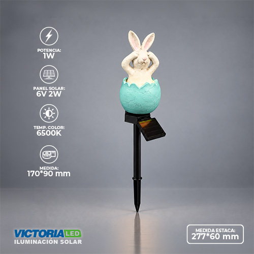 SOLAR ESTACA 3000K CONEJO DE PASCUA