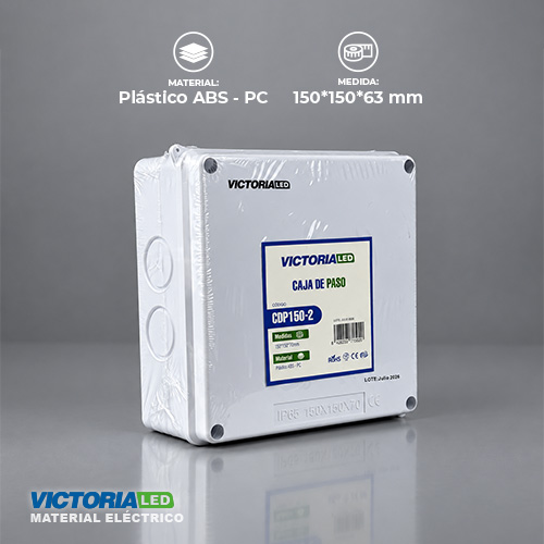 VICTORIA LED CAJA DE PASO 150X150X70MM 60U/C