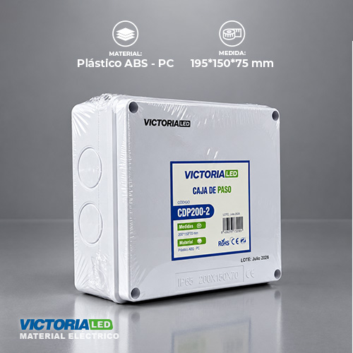 VICTORIA LED CAJA DE PASO 200X155X80MM 40U/C