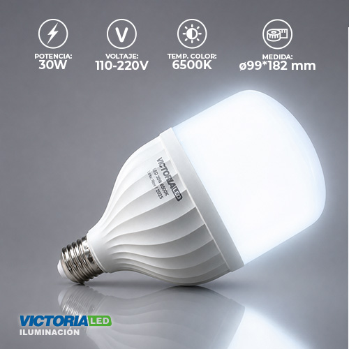 FOCO LED VICTORIA 30W 100-260V 6500K 50U/C