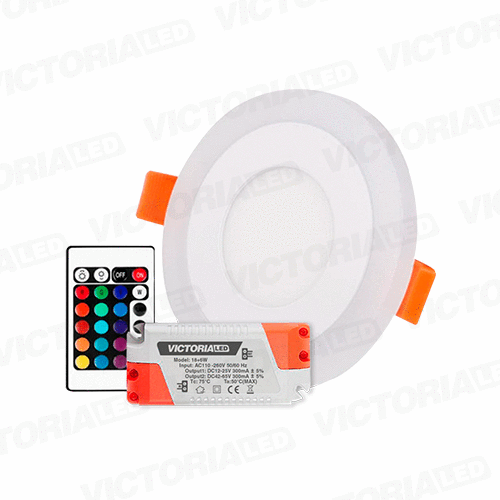 VICTORIA LED PANEL EMP RED 3W+3W RGB C/R