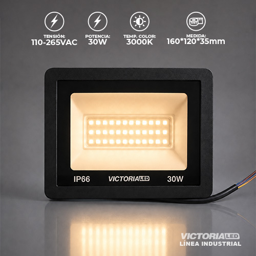 VICTORIA LED REFLECTOR 3000K 100-240V IP66 40U/C