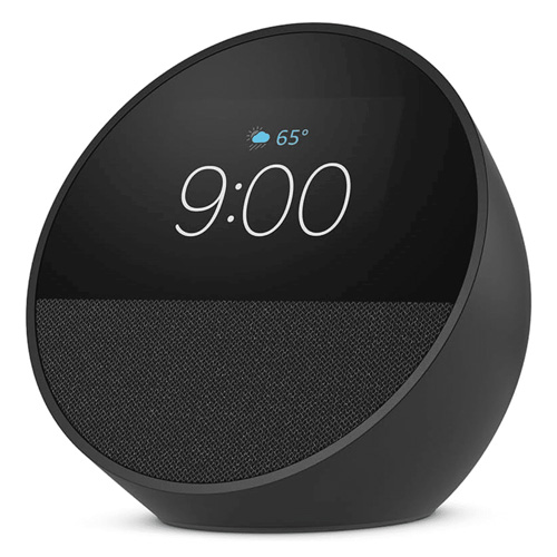 PARLANTE AMAZON ALEXA ECHO SPOT RELOJ NEGRO