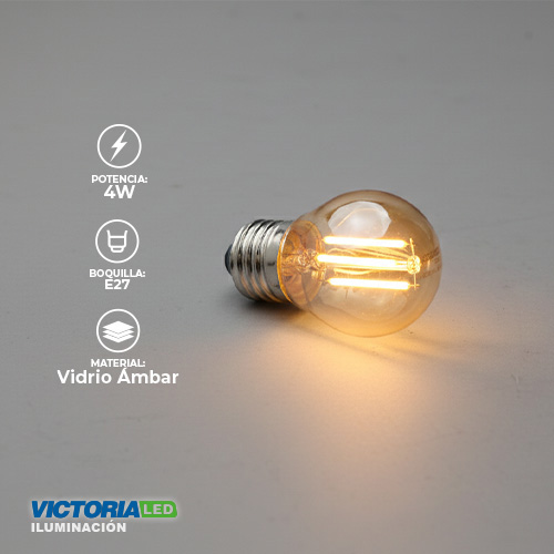 FOCO LED DECORATIVO VINTAGE 4W E27 110V AMBAR 100U/C
