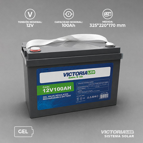 SOLAR BATERIA GEL 12V100AH