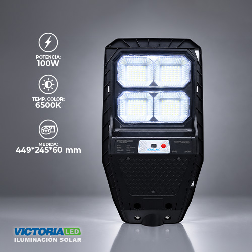 SOLAR LAMPARA DE POSTE 6500K 100W