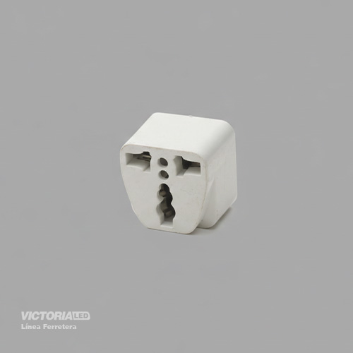 ADAPTADOR UNIVERSAL DE ENCHUFE 250V 10A BLANCO 25U/C
