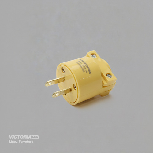 ENCHUFE MACHO 2P 125V 15A AMARILLO 25U/C