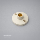 BOQUILLA PLAFÓN DE PLASTICO E27 250V 1.2A 150W MARFIL 10U/C